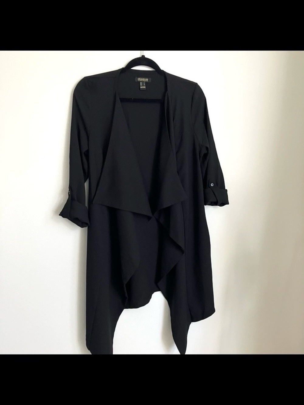 Revamped Waterfall Collar Cardigan with 3/4 length sleeves